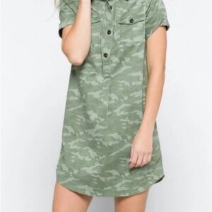 Vineyard Vines Green MargonCamo Mini Dress Size 0